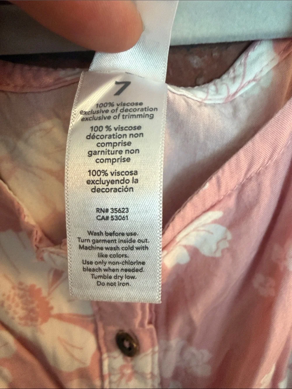 Carter's Kid Pink and White Floral Top